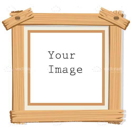 Wooden Photo Frame with Sample Text